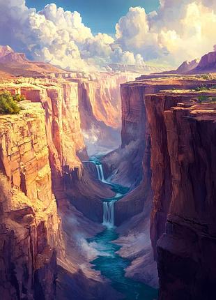 Алмазная мозаика "Вечный путь", 30*40см, на рамке, кор. 31*41*2,5см, тм dreamtoys