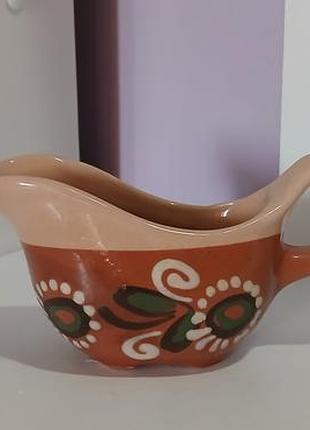Соусник расписанный глина