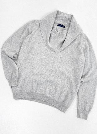 Сірий кашеміровий светр marks & spencer з коміром-хомутом 100% кашемір розмір 22 (50) 4xl