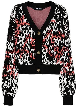 Just cavalli кардиган в леопардовий принт роз.м