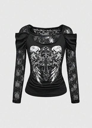 Кофта мереживо готична