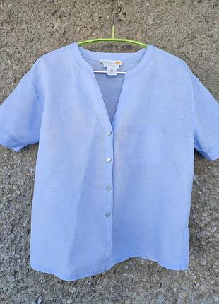 Рубашка с коротким рукавом 100% лён