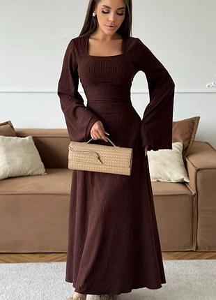 Тепла ангорова сукня довга жіноча нова чорна шоколад