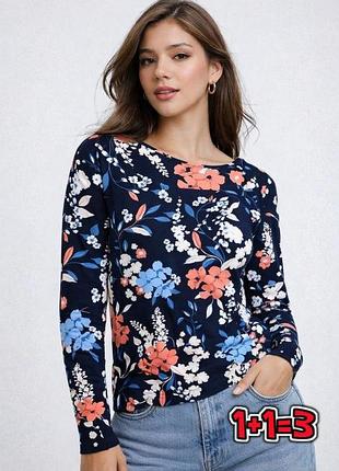 🎁1+1=3** брендовый темно-синий свитер лонгслив в цветах marks&amp;spencer, размер 44 - 46