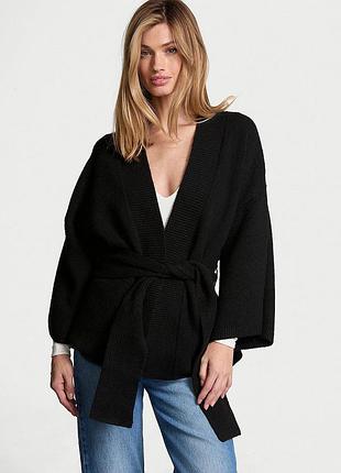 Luxe crème knit wrap sweater, светр, жакет, кардиган, кимоно вікторія сікрет victoria’s secret оригінал розмір м/l