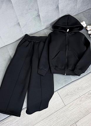 Костюм чорний , теплий на флісі