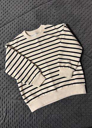 Кофта світшот в смужку m&s 6-7 років 116-122 см