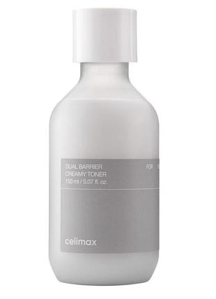 Восстанавливающий кремовый тонер для лица celimax dual barrier creamy toner