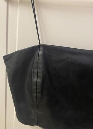Топ zara из экокожи 5