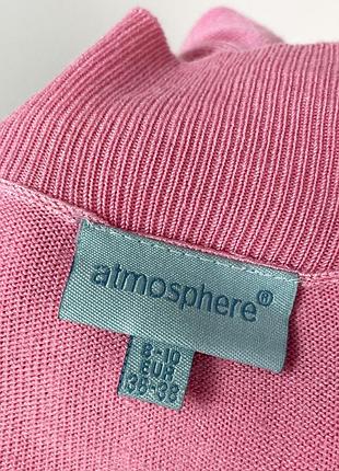 Нежный розовый удлиненный джемпер-туника с v-вырезом (atmosphere) eu 36-38 / s-m / состояние идеальный! 7