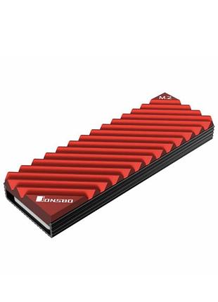Радіатор охолодження jonsbo m 2 m.2 2280 ssd nvme теплопровід з алюмінієвого сплаву