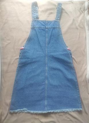 Джинсовый сарафан платье 2