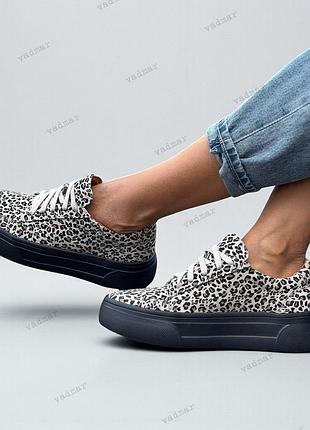 36-41 рр кроссовки, кеды на платформе натуральная кожа/замша бежевый, белый, черный, леопард