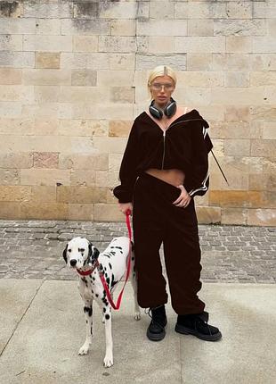 Тепленький женский брючный прогулочный костюм