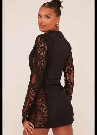Платье пиджак с кружевом
