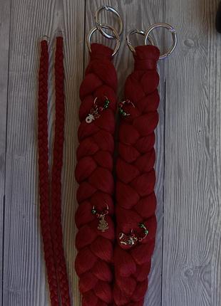 Хвости на резинках коси на карабінах змінні аксесуари на заколках