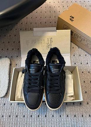 Чорні шкіряні golden goose овчина 7