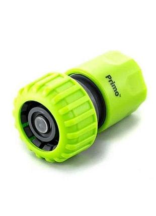 Коннектор 3/4 с аквастопом, для шланга (green) 5820g тм presto-ps