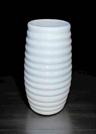 Ваза h-20см белый глянец пчелка малая керамика тм этно керамика