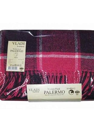 Плед 140*200см palermo 07/sofa біл-фукс-слив тм vladi