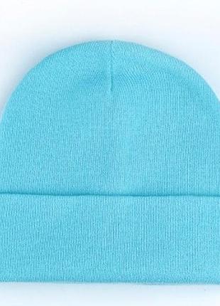 Модна в'язана дитяча шапка з закотом talvi 48-56р 52