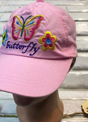 Легка кепка на дівчинку на липучці розмір 44-50 50