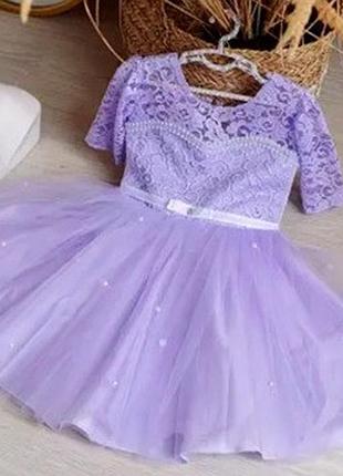 Пышное платье на девочку с рукавами 2-6 лет 92-122р № 2233 92