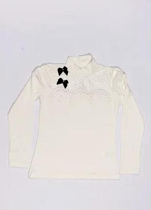 Водолазка зі стразами та мереживом 110-164 134