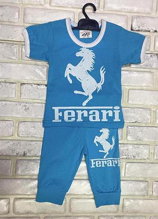 Костюм футболка бриджі ferari 80-110 зріст