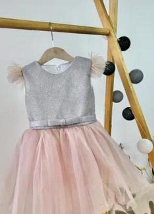 Нарядное пышное платье на девочку 1-3 года 80-98 рост 86