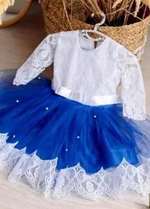 Ошатне плаття з рукавом на дівчинку 1-3р 80-104 зріст no 1654 98