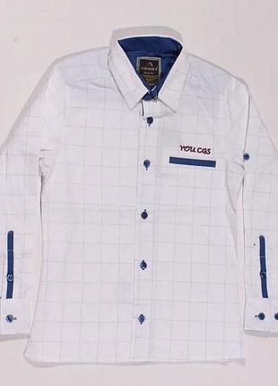 Біла сорочка-трансформер польща 128170 зріст 128