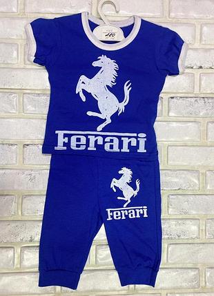 Костюм футболка бриджі ferari 80-110 зріст 86