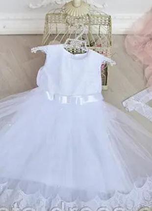 Пишне ошатне плаття з мереживом 3-6 років 98-122 ріст 110