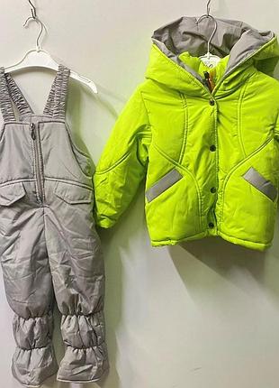 Зимний костюм с комбинезоном на овчине 92-122 р 98