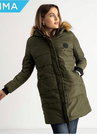 Длинный пуховик для девочки на меху 146-176 рост 152