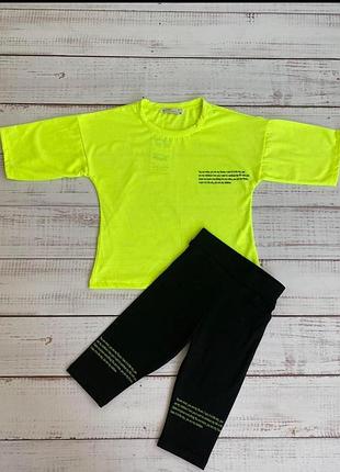 Костюм футболка оверсайз с трессами 128-176 турция benini 128