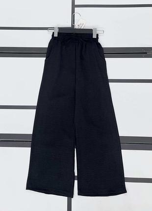 Широкие брюки палаццо 134-164 р креп шифон 140