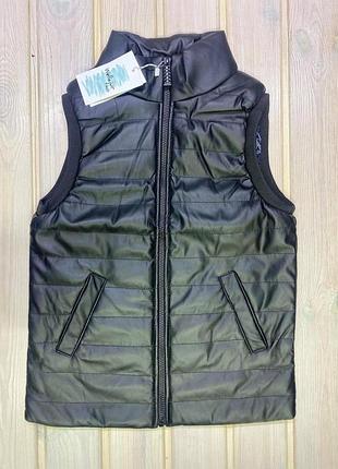 Кожаная жилетка на девочку 128-176 размеры 134