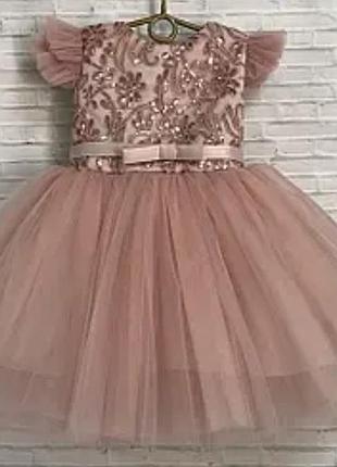 Ошатне плаття на малятку з крильцями 1-3 роки 80-98 зріст 80