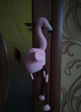 Мягкая игрушка розовый фламинго.1 фото