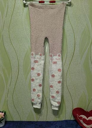 Пушистые, теплые лосины с котиками