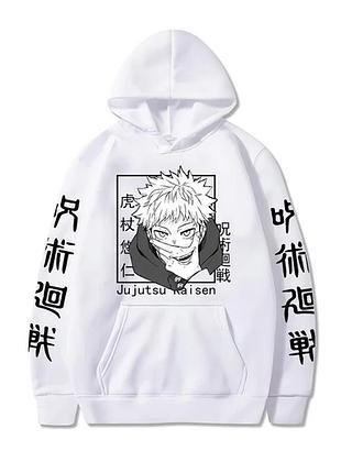 Худі, біла аніме для підлітка хлопчика 2765866335 розмір 140 см