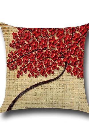 Подушка бамбуковая 50×50 с велюровой наволочкой и принтом 2820025158