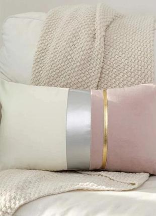 Подушка бамбуковая 50×50 с велюровой наволочкой и принтом 2820025749