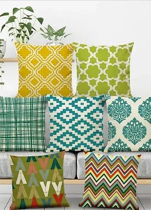 Подушка бамбуковая 50×50 с велюровой наволочкой и принтом 2820025077