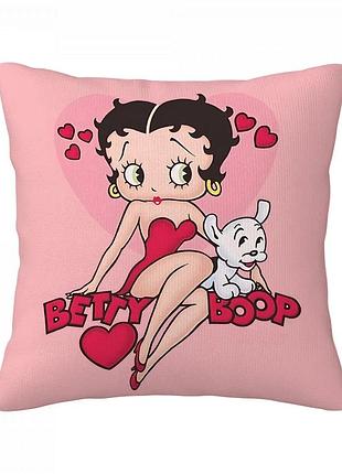 Подушка бамбуковая 50×50 с велюровой наволочкой и принтом 2820026560