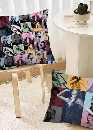 Подушка бамбукова 50×50 з велюровою наволочкою та принтом 2820026622