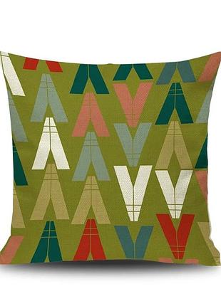 Подушка бамбукова 50×50 з велюровою наволочкою та принтом 2820025078