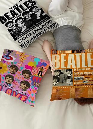 Подушка бамбуковая 50×50 с велюровой наволочкой и принтом 2820028231